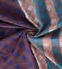 Blue Geometric 300 TC 100% Cotton Double Queen Bedsheet With 2 Pillow Covers