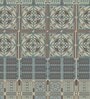 Blue Geometric 300 TC 100% Cotton Single Bed Sized Bed Sheets With 1 Pillow Cover