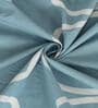 Blue Geometric 300 TC Cotton Single Bedsheet with 1 Pillow Cover