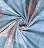 Blue Geometric 400 TC Cotton Super King Bedsheet with 2 Pillow Covers Luxury Series Collection