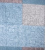 Blue Geometric 400 TC Cotton Super King Bedsheet with 2 Pillow Covers Luxury Series Collection