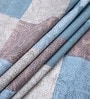 Blue Geometric 400 TC Cotton Super King Bedsheet with 2 Pillow Covers Luxury Series Collection