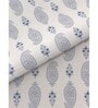 Blue Traditional 600 TC Cotton Double King Sized Bedsheet With 2 Pillow Covers