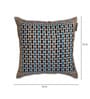 Blue Chenille Checkered 16x16 inches Cushion Cover (5Pc)