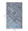 Blue Geometric Jute 3 ftx5 ft Hand Woven Carpet