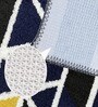 Blue Geometric Microfibre 32x20 Inches Super Soft Bath Mat