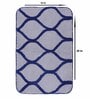 Blue Abstract Microfibre 20x14 Inches AntiSkid Bath Mats (Set of 2)