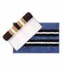Chocolate Geometric Microfibre 23x15 Inches AntiSkid Bath Mat