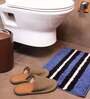 Chocolate Geometric Microfibre 23x15 Inches AntiSkid Bath Mat