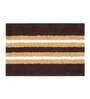 Chocolate Geometric Microfibre 23x15 Inches AntiSkid Bath Mat