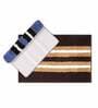 Chocolate Geometric Microfibre 23x15 Inches AntiSkid Bath Mat