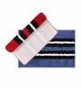 Blue Geometric Microfibre 23x15 Inches AntiSkid Bath Mat