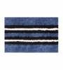 Blue Geometric Microfibre 23x15 Inches AntiSkid Bath Mat