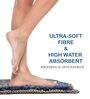 Blue Solid Microfibre 23x15 Inches AntiSkid Bath Mat