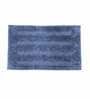 Blue Geometric Microfibre 24x16 Inches AntiSkid Bath Mat