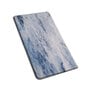 Blue Geometric Microfibre 30x18 Inches Anti Skid Door Mat