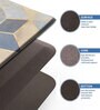 Blue Geometric Microfibre 30x18 Inches Anti Skid Door Mat