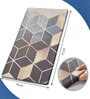 Blue Geometric Microfibre 30x18 Inches Anti Skid Door Mat