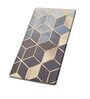 Blue Geometric Microfibre 30x18 Inches Anti Skid Door Mat