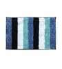 Blue Geometric Microfibre 36x24 Inches AntiSkid Bath Mat