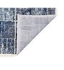 Blue Geometric Nylon 3 ft x 5 ft Machine Made Carpet