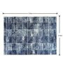 Blue Geometric Nylon 3 ft x 5 ft Machine Made Carpet