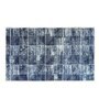 Blue Geometric Nylon 3 ft x 5 ft Machine Made Carpet