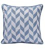 Blue Polyester Geometric 16x16 inches Cushion Cover (5Pc)
