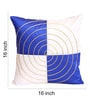 Blue Polyester Geometric 16x16 inches Cushion Cover (5Pc)