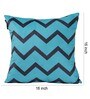 Blue Velvet Geometric 16x16 inches Cushion Cover (5Pc)