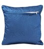 Blue Polyester Geometric 16x16 inches Cushion Cover (5Pc)
