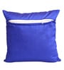 Blue Polyester Geometric 16x16 inches Cushion Cover (5Pc)