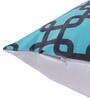 Blue Velvet Geometric 16x16 inches Cushion Cover (5Pc)