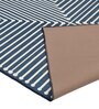 Blue Geometric Polyester 5 ft x 7 ft Machine made Carpet