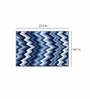 Blue Geometric Polyester AntiSkid Bathmat