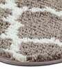 Brown Trellis Traditional Polyester 28x20 Inches AntiSkid Bath Mat