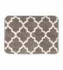 Brown Trellis Traditional Polyester 28x20 Inches AntiSkid Bath Mat