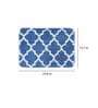 Blue Traditional Polyester 24x16 Inches AntiSkid Bath Mat