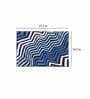 Blue Geometric Polyester AntiSkid Bathmat