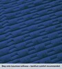 Blue Geometric Polyester Blend 4 X 6 Feet Machine Made Carpet