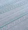Blue Geometric Print 144 TC Cotton Double Bed Sheet with 2 Pillow Covers Sensory Bloom Collection