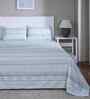 Blue Geometric Print 144 TC Cotton King Size Bed Sheet with 2 Pillow Covers Sensory Bloom Collection
