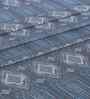 Blue Geometric Print 144 TC Cotton Single Bed Sheet with 1 Pillow Cover Sensory Bloom Collection