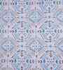 Blue Geometric Print 144 TC Cotton Single Bed Sheet with 1 Pillow Cover Sensory Bloom Collection