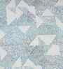 Blue Geometric Print 200 TC Cotton Double Bed Sheet with 2 Pillow Covers Eclectic Geo Collection