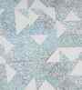 Blue Geometric Print 200 TC Cotton King Size Bed Sheet with 2 Pillow Covers Eclectic Geo Collection
