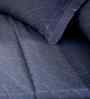 Blue Geometric Print 300 TC Cotton King Size Bed Sheet with 2 Pillow Covers 24 Collection