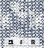 Blue Geometric Printed Fitted Bedsheet for 72 x 78 Inches Mattress with 6 Inch Depth