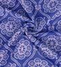 Blue Traditional 300 TC 100% Cotton King Sized Bed Sheets with 2 Pillow Covers