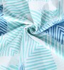 Blue Abstract 300 TC Cotton Blend Queen Sized Bed Sheets with 2 Pillow Covers